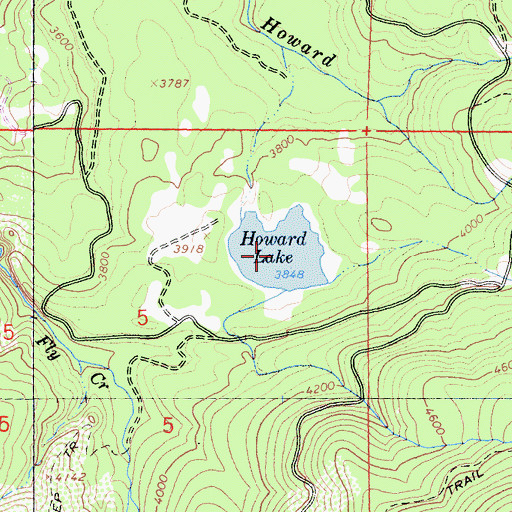 Topographic Map of Howard Lake, CA