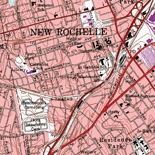 Topographic Map of Christian Tabernacle Church of Christ, NY