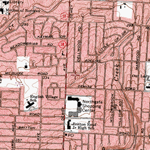 Topographic Map of Church of Christ, NY
