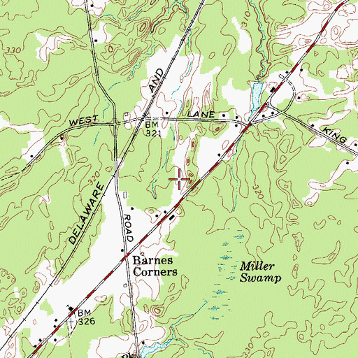 Topographic Map of Church of God, NY
