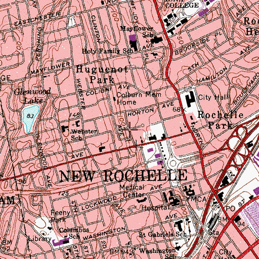 Topographic Map of Church of God of Prophecy, NY