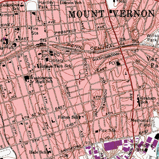 Topographic Map of Church of God of Prophecy, NY