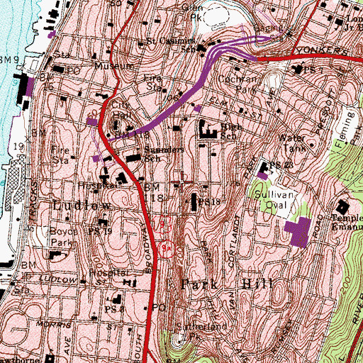 Topographic Map of Church of Our Saviour, NY