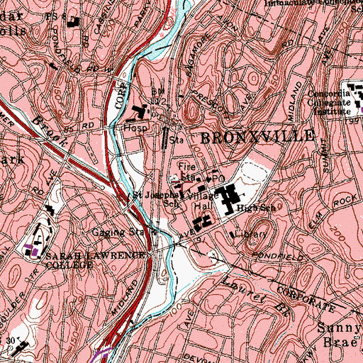 Topographic Map of Church of Saint Joseph, NY