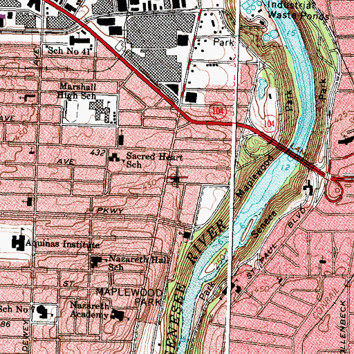 Topographic Map of Church of the Ascension, NY