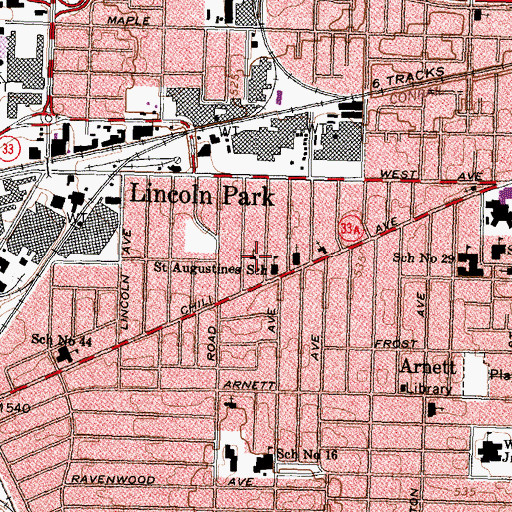 Topographic Map of Church of the First Born, NY