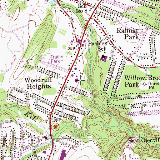 Topographic Map of Church of the Immaculate Conception, NY