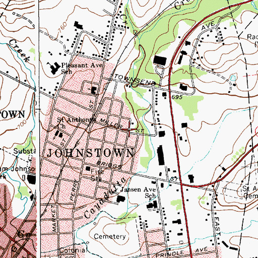 Topographic Map of Church of the Nazarene, NY
