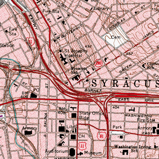 Topographic Map of Church of the Saviour, NY