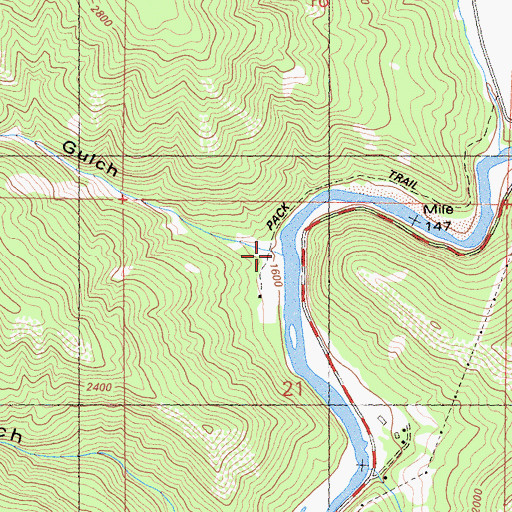 Topographic Map of Howards Gulch, CA