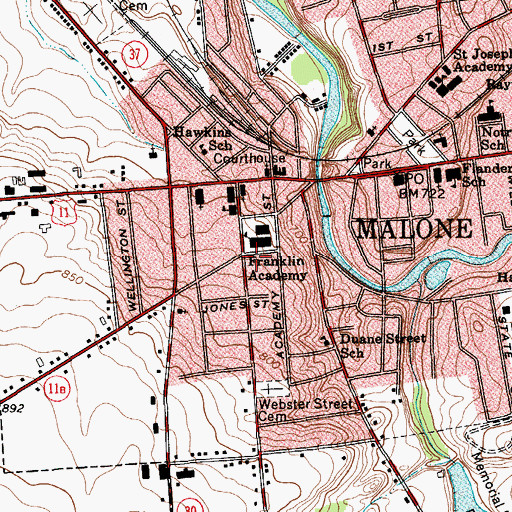 Topographic Map of City on a Hill Christian Church, NY