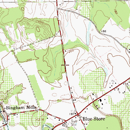 Topographic Map of Clermont Bible Church, NY