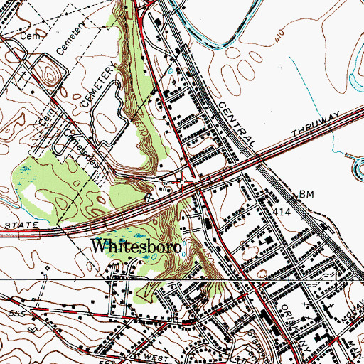 Topographic Map of Clinton Road Baptist Church, NY