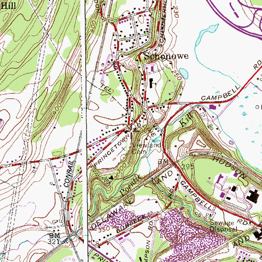 Topographic Map of Cobblestone Reformed Church, NY