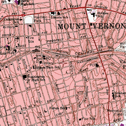 Topographic Map of Community Apostolic Church, NY