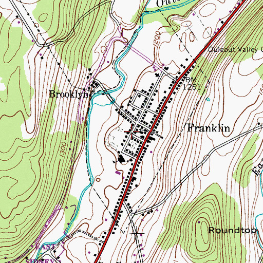 Topographic Map of Community Bible Church, NY