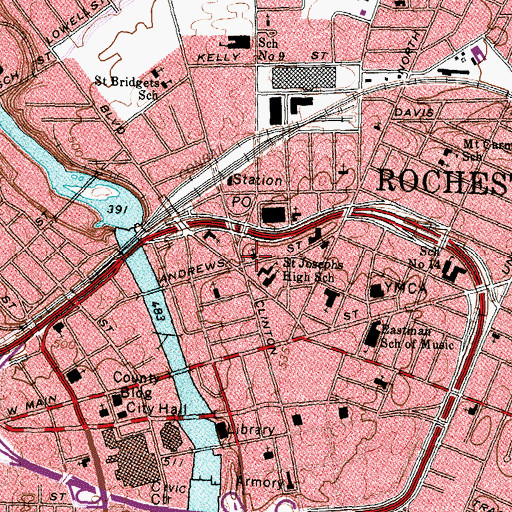 Topographic Map of Community Bible Church, NY