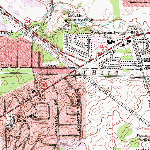 Topographic Map of Community Christian Church, NY
