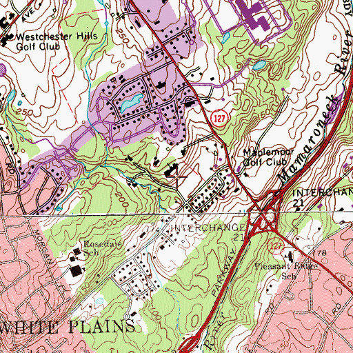 Topographic Map of Community Unitarian Church, NY