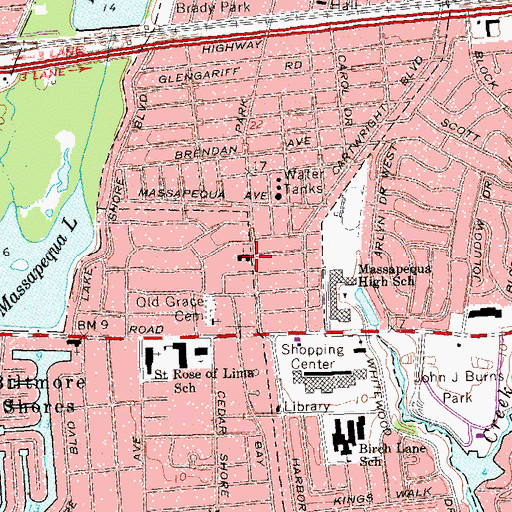 Topographic Map of Community United Methodist Church, NY