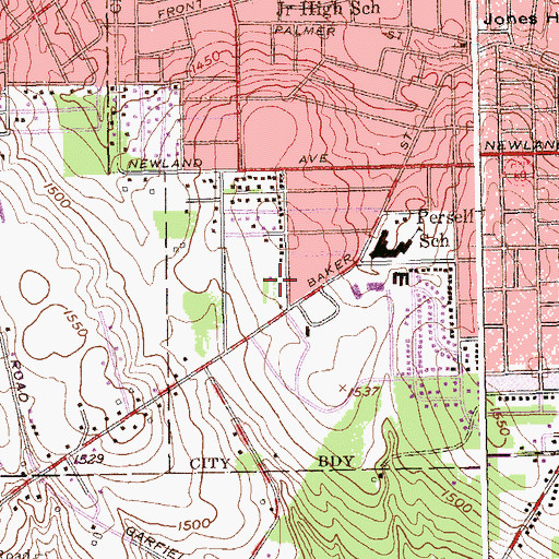 Topographic Map of Concordia Lutheran Church, NY