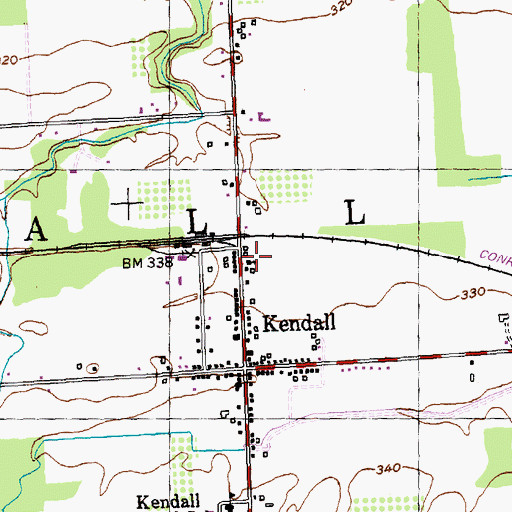 Topographic Map of Concordia Lutheran Church, NY
