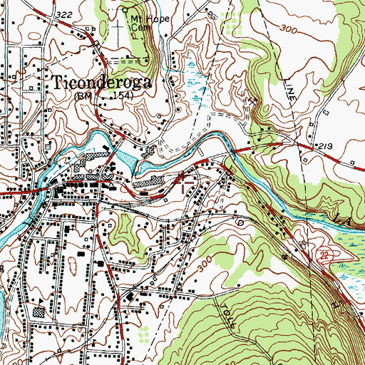 Topographic Map of Cornerstone Alliance Church, NY