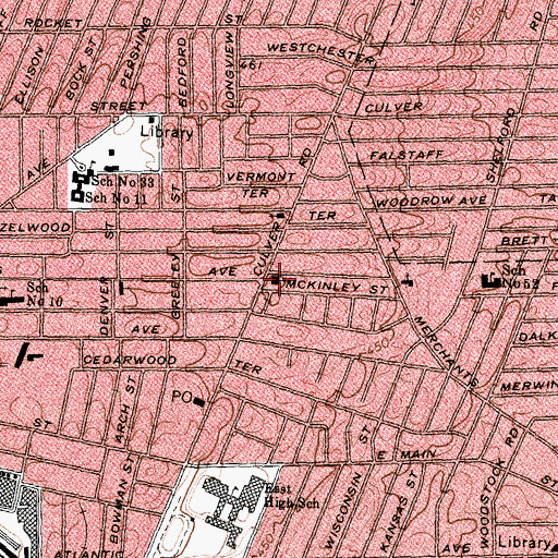 Topographic Map of Covenant United Methodist Church, NY