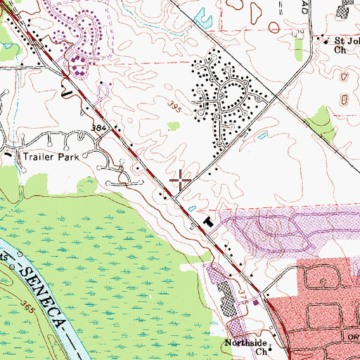 Topographic Map of Cross of Christ Lutheran Church, NY