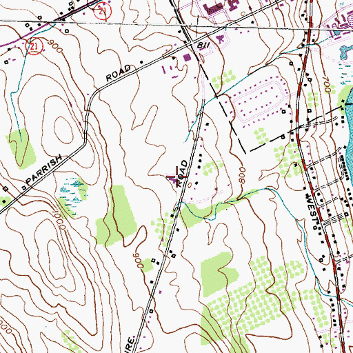 Topographic Map of Crosswinds Wesleyan Church, NY