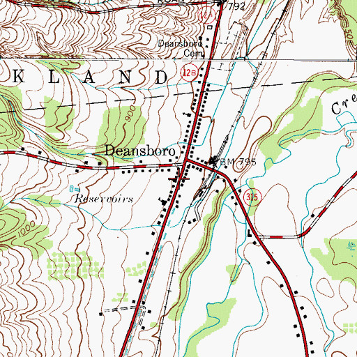Topographic Map of Deansboro Congregational United Church of Christ, NY