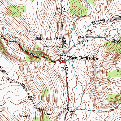 Topographic Map of East Berkshire United Methodist Church, NY