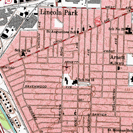 Topographic Map of Ebenezer Baptist Church, NY
