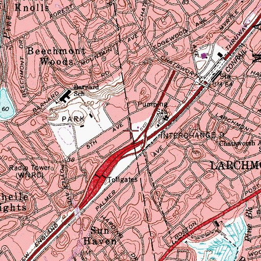 Topographic Map of Emanuel African Methodist Episcopal Church, NY