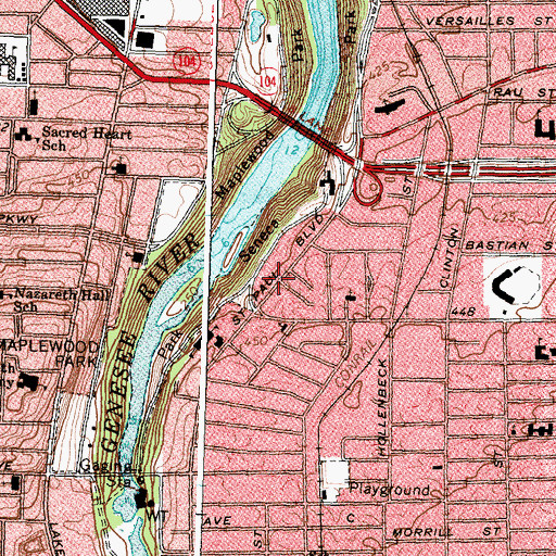 Topographic Map of Emanuel Christian Church, NY