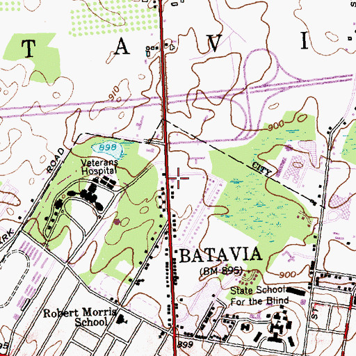 Topographic Map of Emmanuel Baptist Church, NY