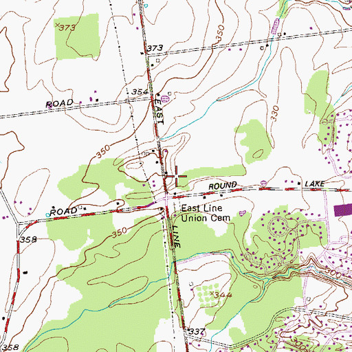 Topographic Map of Emmanuel Baptist Church, NY