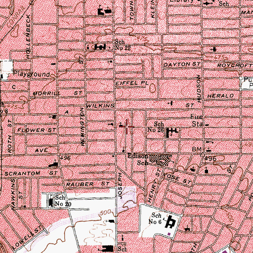 Topographic Map of Ephraim Full Gospel Christian Church, NY