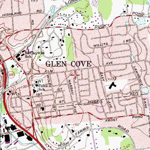 Topographic Map of Evangelical Christian Church, NY