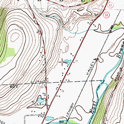 Topographic Map of Faith Baptist Church, NY