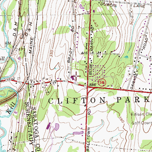 Topographic Map of Faith Baptist Church of Rexford, NY