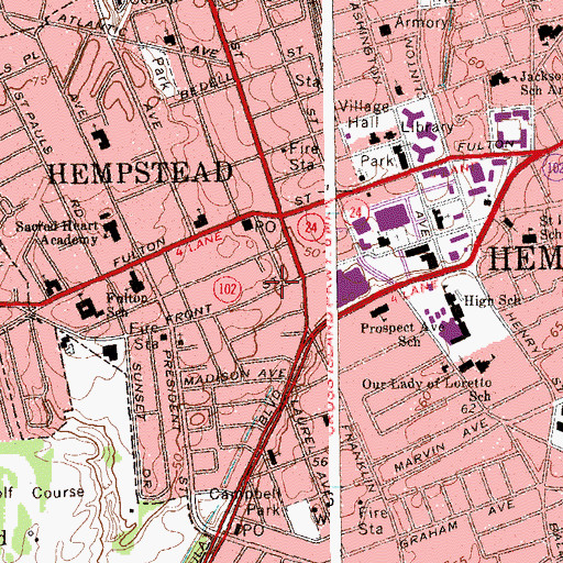 Topographic Map of Faith Fellowship Christian Center, NY