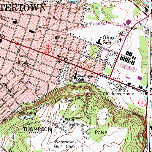 Topographic Map of Faith Fellowship Church, NY