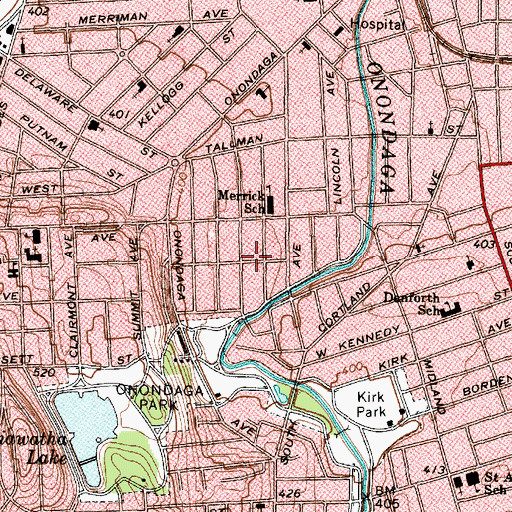 Topographic Map of Faith Missionary Baptist Church, NY