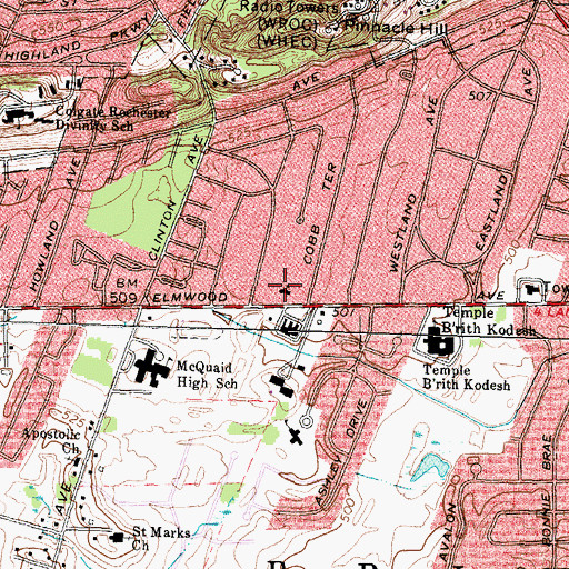 Topographic Map of Faith Temple Church, NY