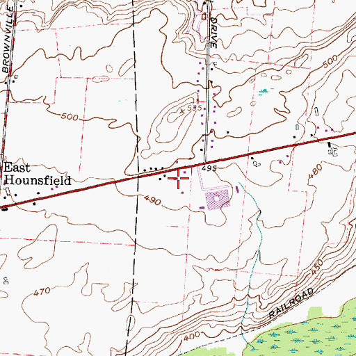 Topographic Map of Fellowship Baptist Church, NY