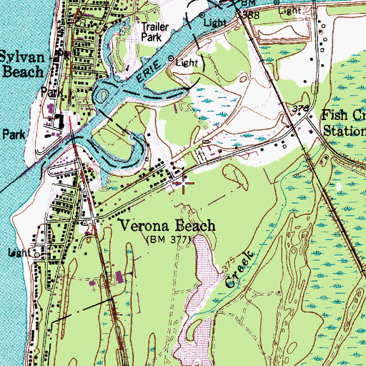 Topographic Map of Fellowship Baptist Church, NY