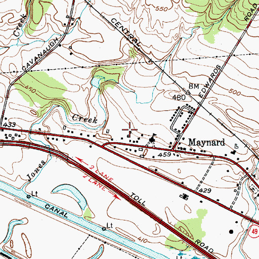 Topographic Map of First Assembly of God Church, NY