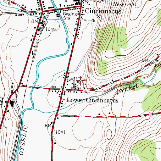 Topographic Map of First Baptist Church, NY