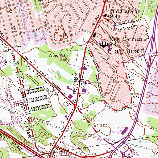 Topographic Map of First Baptist Church of Rotterdam, NY